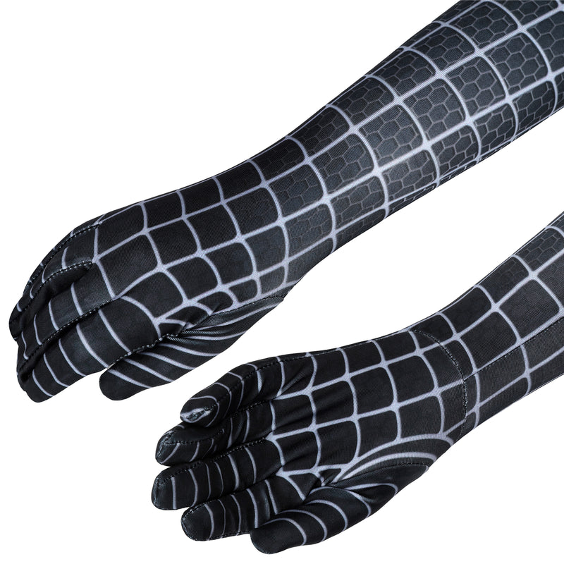 Spider-Man 3 Eddie Brock Venom Cosplay Costume Kid Black Jumpsuit