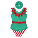 Spliced Sequin Collar Christmas Party Jumpsuit Performance Costume - AwwwCos