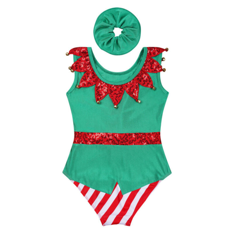 Spliced Sequin Collar Christmas Party Jumpsuit Performance Costume