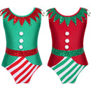 Spliced Sequin Collar Christmas Party Jumpsuit Performance Costume - AwwwCos