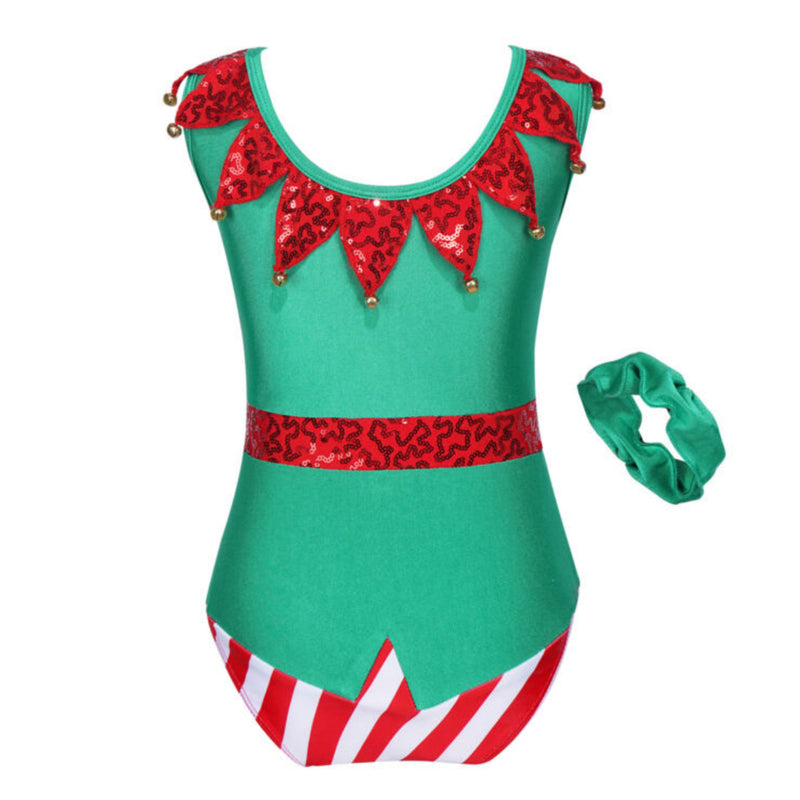 Spliced Sequin Collar Christmas Party Jumpsuit Performance Costume