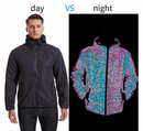 Spring Autumn Colorful Bird's Nest Pattern Full Reflective Night Vision Jacket - AwwwCos