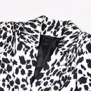Spring Autumn Fashion White Leopard Waisted Slimming Women Classic Jacket - AwwwCos