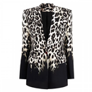 Spring Autumn Fashion White Leopard Waisted Slimming Women Classic Jacket - AwwwCos