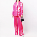 Spring Autumn Sequin Two-Piece Flash Bling Bling Jacket Pants Fashion Suit - AwwwCos