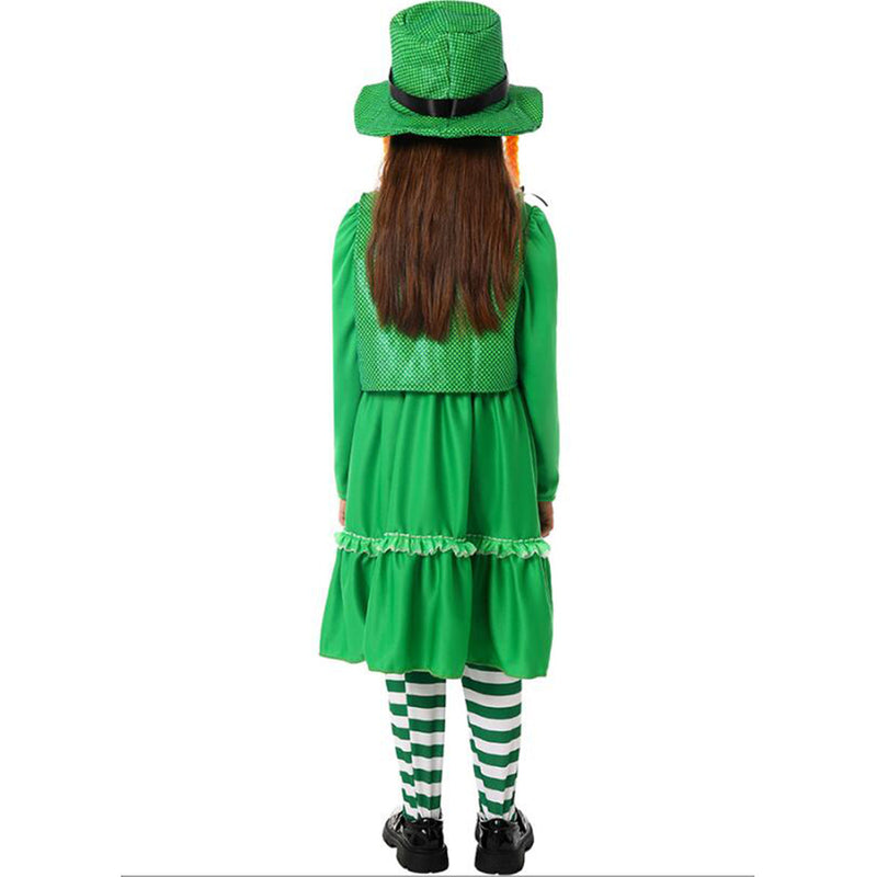 St. Patrick's Day Green Suit Kid Cosplay Costume Beard Accessory