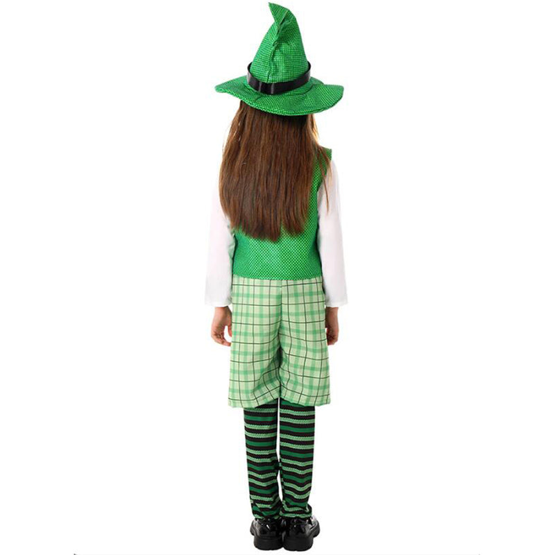 St. Patrick's Day Green Suit Kid Cosplay Costume Beard Accessory