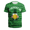St.Patrick's Day Scrub Tops Green O Neck 3D Printed Shamrock T Shirt - AwwwCos