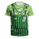 St.Patrick's Day Scrub Tops Round Neck 3D Printed Shamrock T Shirt