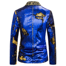 Stage Performance Nightclub Bar DJ Singer Host Two-Tone Sequin Jacket - AwwwCos