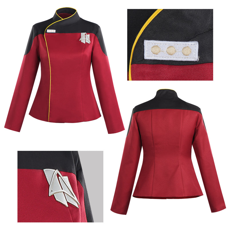 Star Trek Strange New Worlds Kristen Chapel Cosplay Costume Red Assault Suit Uniform Set