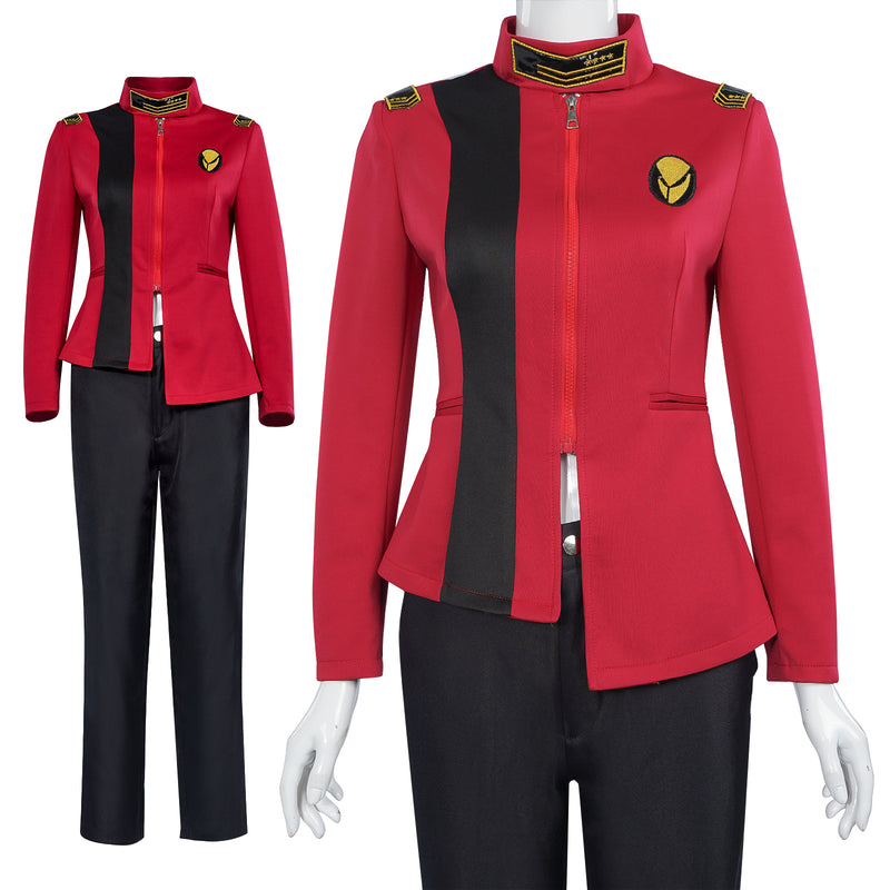 Star Trek Strange New Worlds Kristen Chapel Cosplay Costume Red Assault Suit Uniform Set