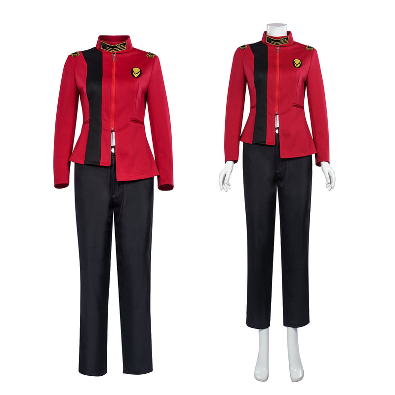 Star Trek Strange New Worlds Kristen Chapel Cosplay Costume Red Assault Suit Uniform Set