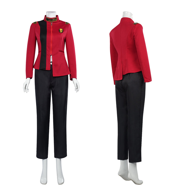 Star Trek Strange New Worlds Kristen Chapel Cosplay Costume Red Assault Suit Uniform Set