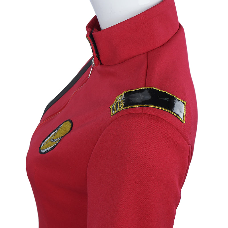 Star Trek Strange New Worlds Kristen Chapel Cosplay Costume Red Assault Suit Uniform Set