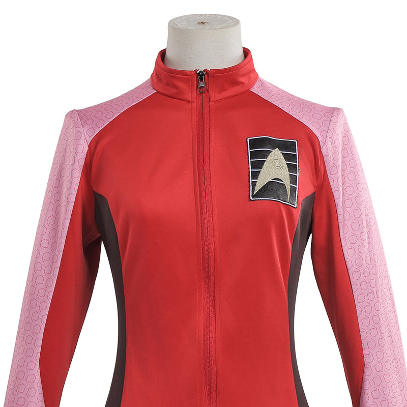 Star Trek Strange New Worlds Kristen Chapel Cosplay Costume Red Assault Suit Uniform Set