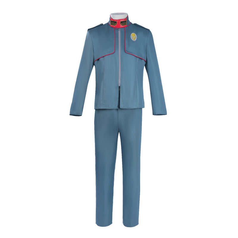 Star Trek Warship Captain Cosplay Costume Men Blue Military Uniform Jacket