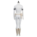 Star Wars Padme Amidala Cosplay Costume Women White Combat Suit Tight Fitting