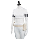 Star Wars Padme Amidala Cosplay Costume Women White Combat Suit Tight Fitting