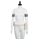 Star Wars Padme Amidala Cosplay Costume Women White Combat Suit Tight Fitting