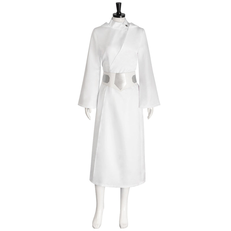 Star Wars: Princess Leia Cosplay Costume Hoodie White Dress
