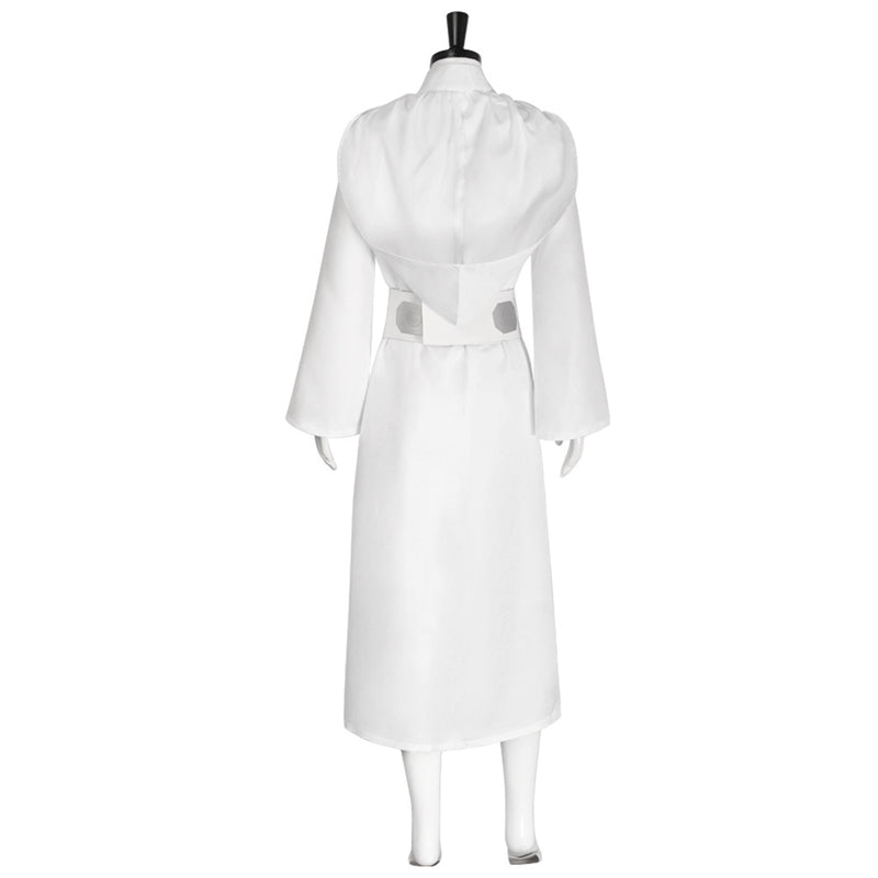 Star Wars: Princess Leia Cosplay Costume Hoodie White Dress
