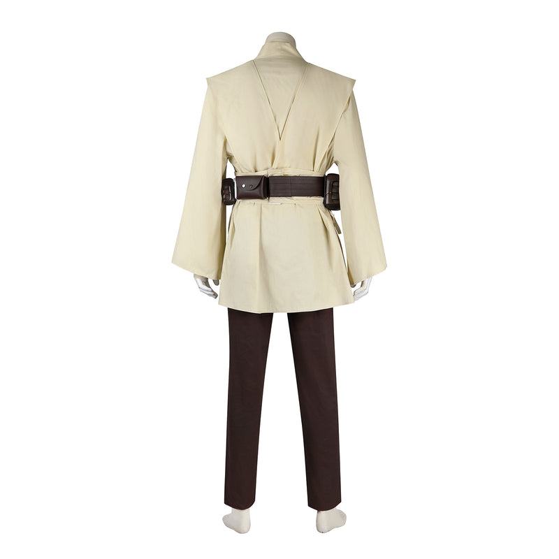 Star Wars：Episode I The Phantom Menace Qui Gon Jinn Cosplay Costume Black Robe Halloween Set