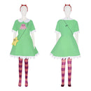 Star vs. the Forces of Evil Cosplay Costume Star butterfly Cute Green Dress