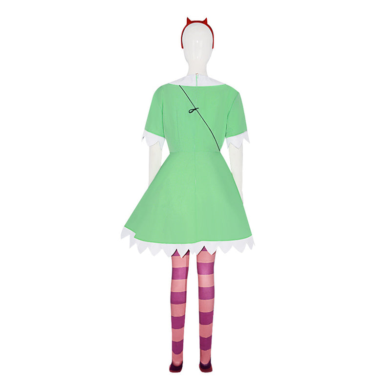 Star vs. the Forces of Evil Cosplay Costume Star butterfly Cute Green Dress Halloween Parent  Set
