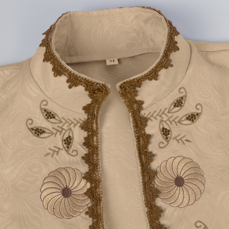 Steampunk Colonial Jacket Vintage Medieval Victorian Embroidery Tailcoat
