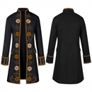 Steampunk Colonial Jacket Vintage Medieval Victorian Embroidery Tailcoat - AwwwCos