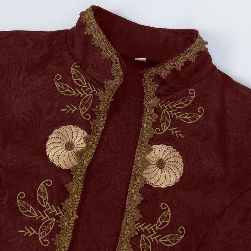 Steampunk Colonial Jacket Vintage Medieval Victorian Embroidery Tailcoat