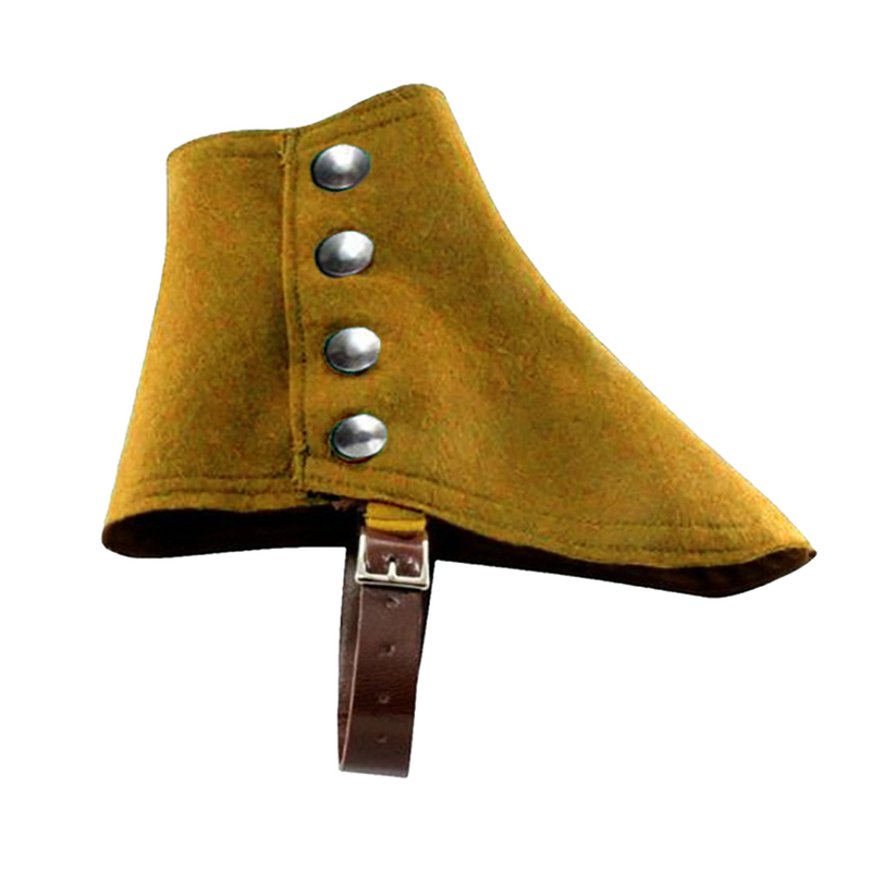 Steampunk Faux Leather Men Short Gaiters Spats with Rivets Boot Covers