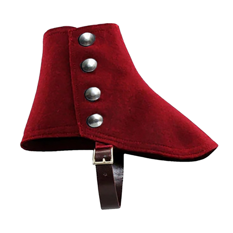 Steampunk Faux Leather Men Short Gaiters Spats with Rivets Boot Covers