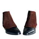 Steampunk Faux Leather Men Short Gaiters Spats with Rivets Boot Covers - AwwwCos