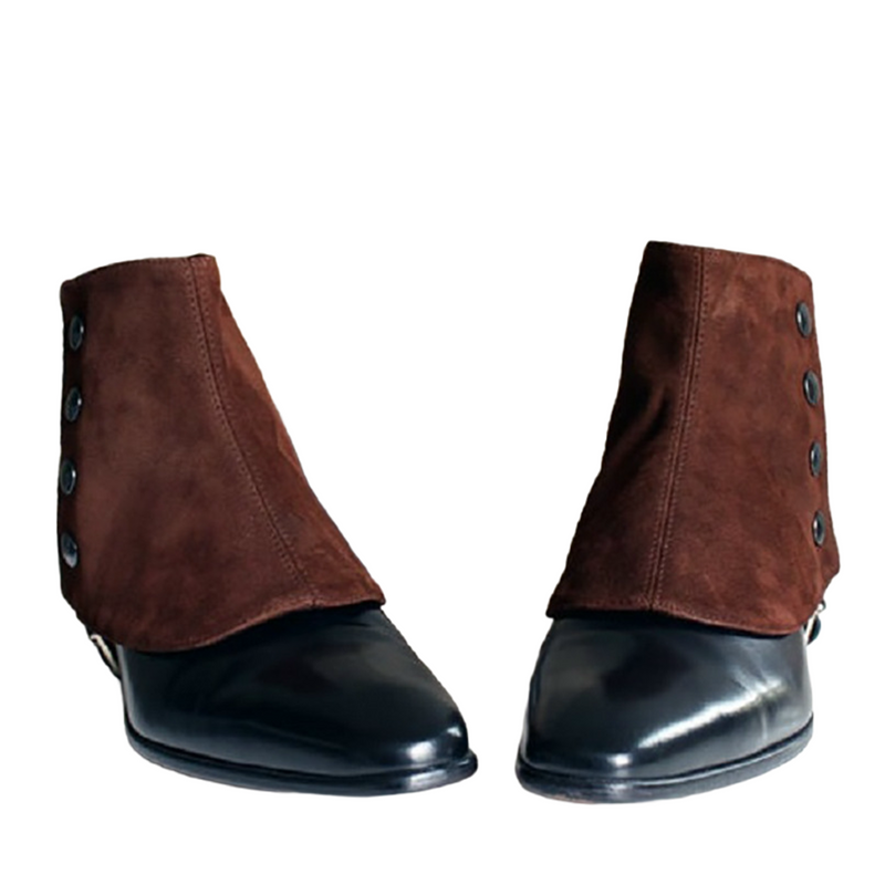 Steampunk Faux Leather Men Short Gaiters Spats with Rivets Boot Covers