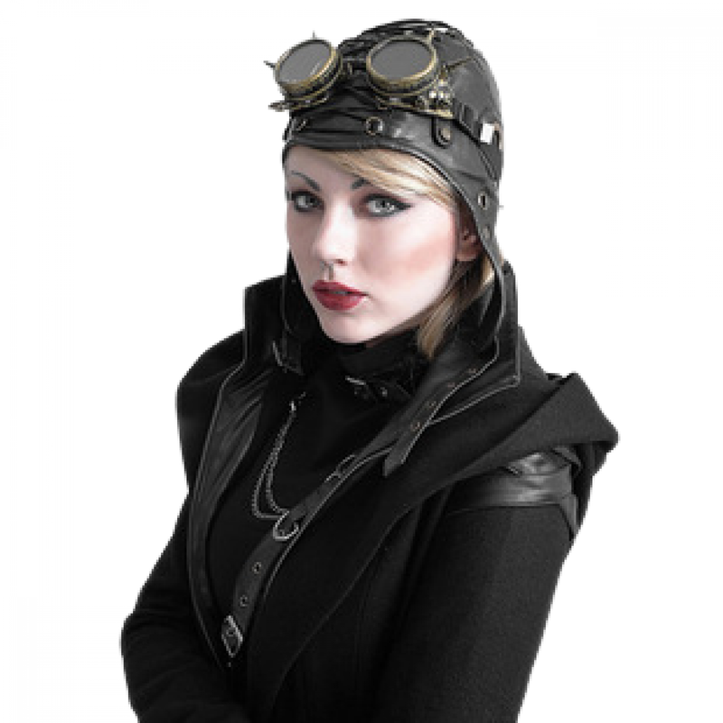 Steampunk Soft Leather Neutral Motorcycle Flight Hat Accessories