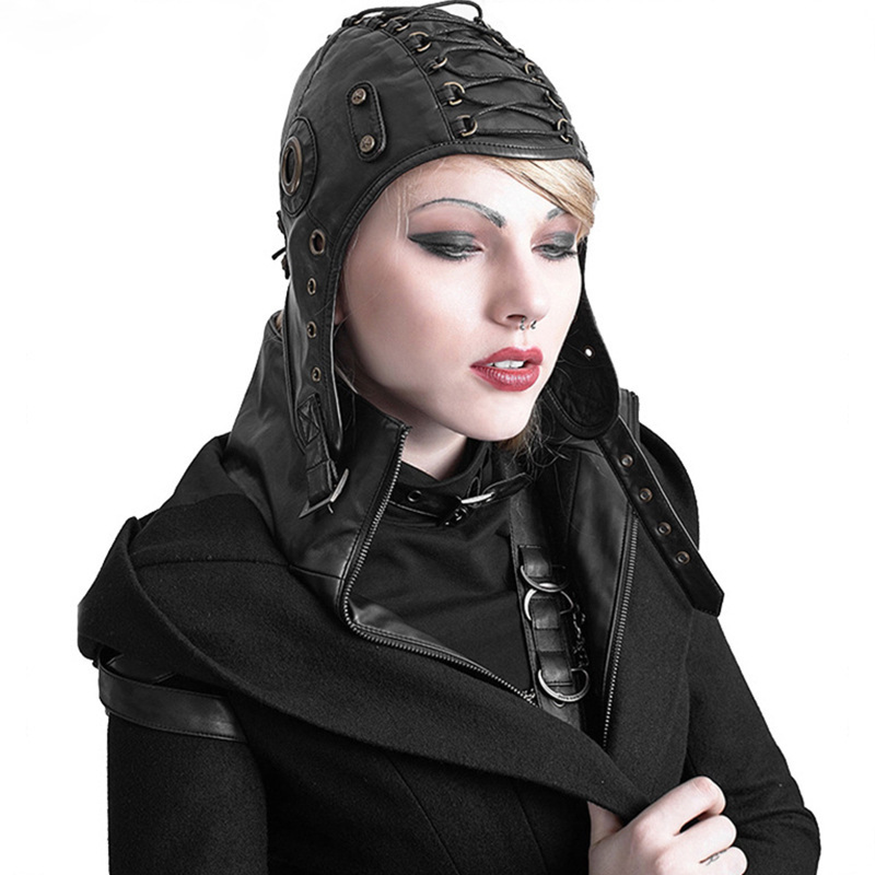 Steampunk Soft Leather Neutral Motorcycle Flight Hat Accessories