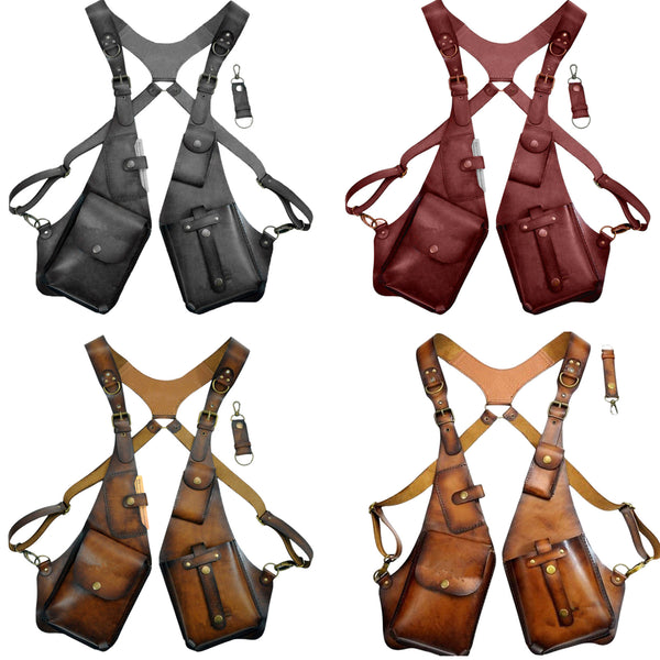 Steampunk Underarm Shoulder Bag Adjustable Strap Wallet Outdoor Phone Bag