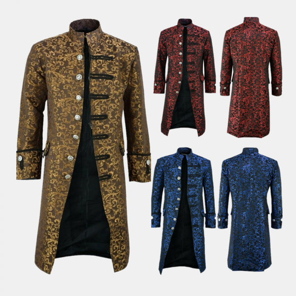 Steampunk Vintage Jacket Retro Gothic Victorian Frock Long Trench
