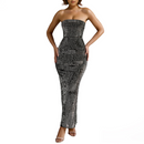 Strapless Corset Rhinestone Maxi Prom Dresses Bodycon Evening Gowns - AwwwCos