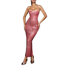 Strapless Corset Rhinestone Maxi Prom Dresses Bodycon Evening Gowns - AwwwCos