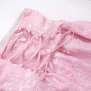 Strapless Tea Length Prom Dress Embroidery Satin Evening Party Gown - AwwwCos