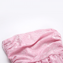 Strapless Tea Length Prom Dress Embroidery Satin Evening Party Gown - AwwwCos