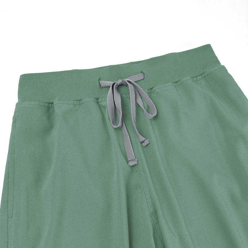 Stretch V-Neck Top Drawstring Cargo Pants Jogger Nursing Uniform