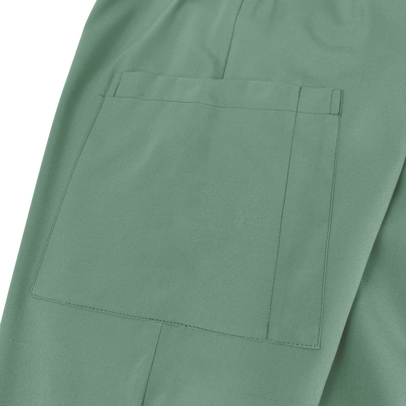 Stretch V-Neck Top Drawstring Cargo Pants Jogger Nursing Uniform