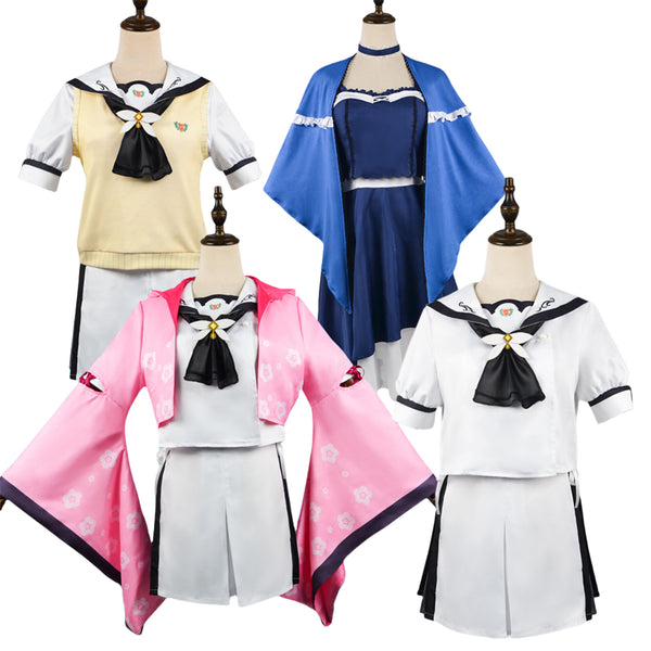 Summer Pockets Naruse Shiroha Sorakado Ao Kushima Kamome Tsumugi Wenders Kamiyama Shiki Cosplay Costume
