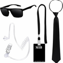 Sunglasses Identity Badge Fake Headphones Spy Agent Cosplay Suit - AwwwCos