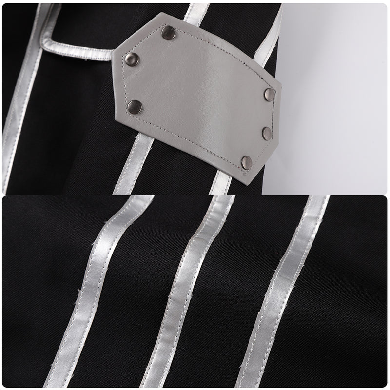 Sword Art Online SAO Anime Kazuto Kirigaya Kirito Cosplay Costume Black Jacket Coat Halloween Outfit Battle Uniform