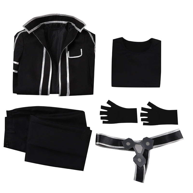 Sword Art Online SAO Anime Kazuto Kirigaya Kirito Cosplay Costume Black Jacket Coat Halloween Outfit Battle Uniform